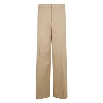 Jil Sander Wide Trousers - Trousers - Mujer - Beige - M