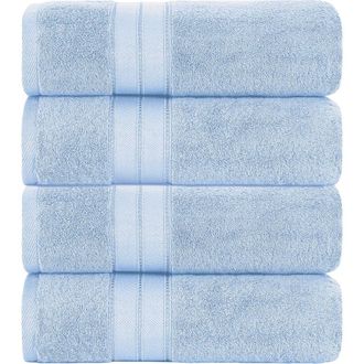 Modern Threads SpunLoft(TM) Bath Sheet - 35 x 66 - Pack of 4 in Blue at Nordstrom Rack