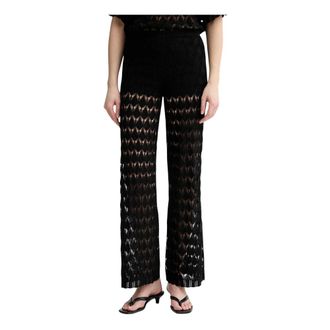 Twinset Dames, Broeken, Zwart, Maat: M Katoen