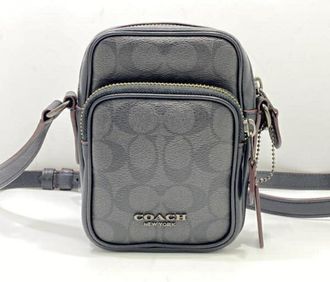Coach Black Signature Line Shoulder Bag (Pre-Owned)