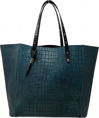 Kempton & Co. Womens Croco Tote In Balsam