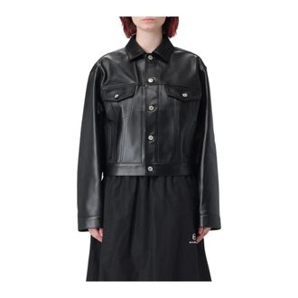 Balenciaga Dames, Jassen, Zwart, Maat: S Denim