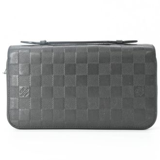 Louis Vuitton Black Damier Infini Long Wallet (Bi-Fold) (Pre-Owned)