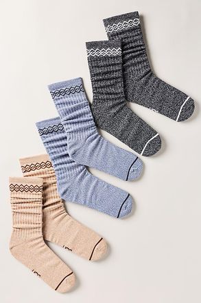 UGG Tasman Crew Socks, Set of 3