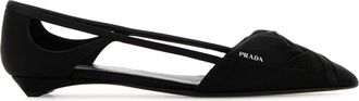 Prada Womens Black Satin Ballerinas viscose - Size EU 40