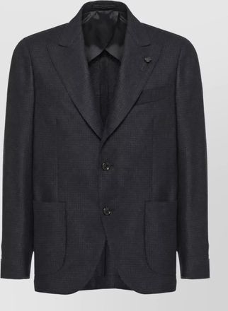 Lardini cashmere wool houndstooth suit jacket