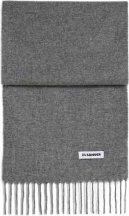 Jil Sander Accessoires, Dames, Grijs, ONE Size, Wol, Sciarpa