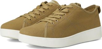 FitFlop Rally Canvas Sneakers Womens Walking Shoes Camo-green/Cream : 6.5 M (B)