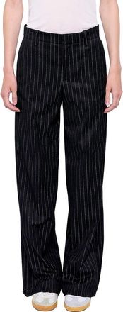 Zadig&Voltaire Panol Tailleur Pinstriped Pants in Anthracite at Nordstrom, Size 34