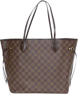 Louis Vuitton Pre-owned Tote Bags, female, Brown, Size: ONE SIZE Pre-owned Neverfull MM Damier Ebene Tote Bag