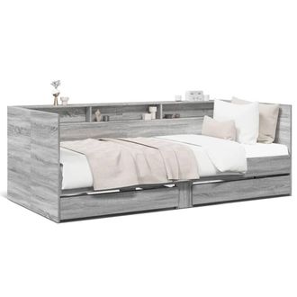 Berkfield Home Daybed with Drawers without Mattress Grey Sonoma 100x200 cm