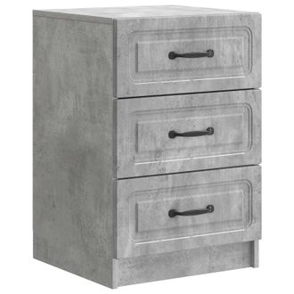 vidaXL Armario De Noche Con Caj&oacute;n Gris Hormig&oacute;n 43 X 41 X 63,5 Cm Vidaxl