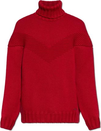 Dsquared2 The Wool Turtleneck - Heren - Coltruien - Rood - XL - Wol - Truien & Vesten