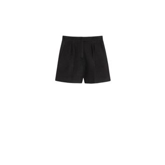 Max Mara Korte Broeken, Dames, Zwart, M, Leer, Avena Short Shorts