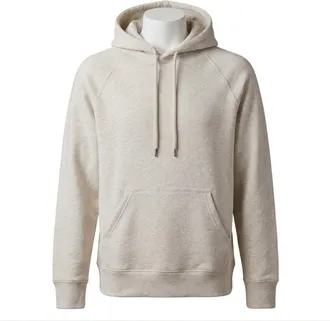 Faherty High Standard Fleece Hoodie In Antique Ivory Heather