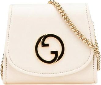 Gucci Pre-owned Cross Body Bags, female, Beige, Size: ONE SIZE Pre-owned Leather Cross Body Bag
