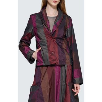 Luukaa D'Celli Litia Striped Jacket in Dark Scarlet at Nordstrom, Size 10