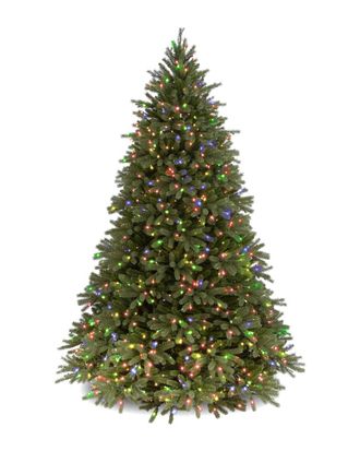 National Tree Company 7.5Ft Feel-Real Jersey Fraser Fir Hinged Tree With 1250 Multi Lights