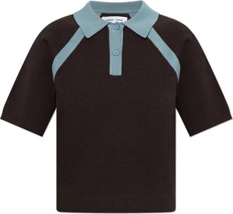 Sams&oslash;e & Sams&oslash;e Sasimona Polo - Dames - Ronde hals truien - Bruin - S - Leer - Truien & Vesten