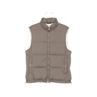 Brunello Cucinelli Lightweight Techno-fabric Down Vest With Packable Hood