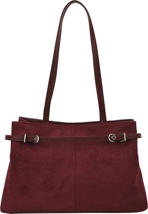 Generic ETOYA Faux Suede Hobo Handbag Vintage Shoulder Bag Large Capacity Underarm Bag Purse for Women Work Office Travel, Red