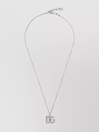 Dolce & Gabbana crystal logo chain necklace with adjustable length