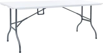 vidaXL Vidaxl - Folding Garden Table White 180x72x72 cm hdpe
