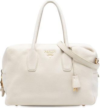 Prada Pre-owned Prada Vitello Daino Bauletto Bag XN019IVM9S0TFKWO