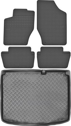 OEM Juego De Alfombrillas De Goma Para Peugeot 307 Hatchback (2001-2007) + Alfombrilla Para El Maletero