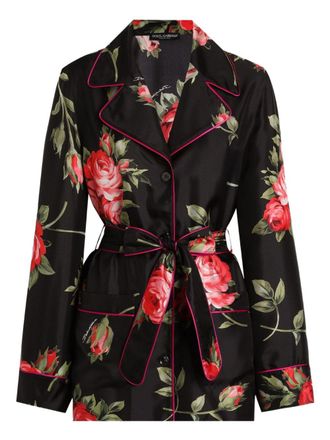 Dolce & Gabbana Roses zijden overhemd met boeketprint
