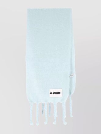 Jil Sander fringed scarf soft texture