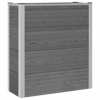 vidaXL Arriate Elevado Gris 75 X 30 X 22 Cm Wpc Y Aluminio Vidaxl