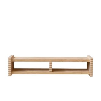 Naan Furniture Consola de entrada flotante en madera natural