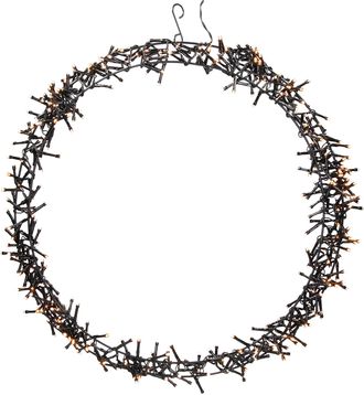 ECD Germany Ecd Germany - Guirnalda Luminosa 400 Led &Oslash; 48 Cm Blanco C&aacute;lido, Ip44, Corona Para Puerta Y Ventana, Decoraci&oacute;n Para Fiestas Anillo Navide&ntilde;o Con Luz, 8