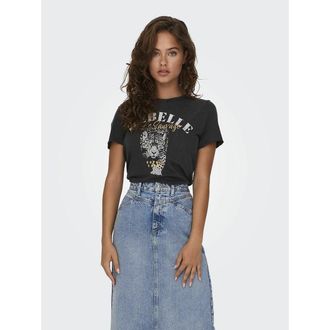 Only T-shirt met ronde hals en motief