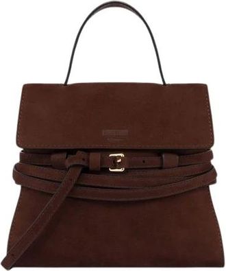 Moschino Tie Me Small Hand Bag - Dames - Handtassen - Bruin - ONE Size - Katoen - Tassen