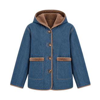 Marella Emmtecnico Omkeerbare Jas - Dames - Jassen - Blauw - Maat: 2XS Katoen