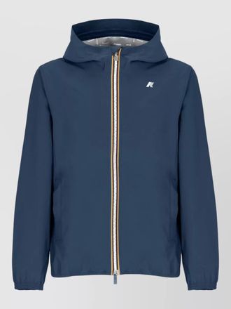 K-Way hooded waterproof short jacket elastic cuffs