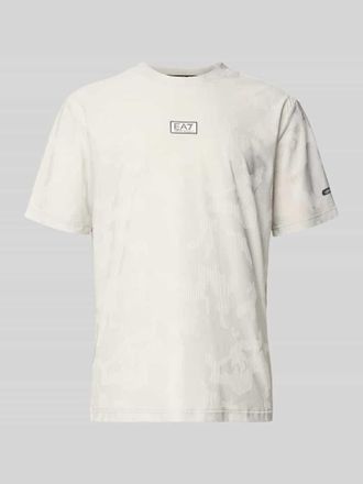 Emporio Armani T-Shirt mit Rundhalsausschnitt und Label-Detail in Hellgrau, Gr&ouml;&szlig;e XXXL