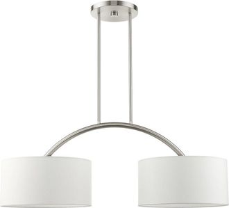 Livex Lighting Meridian Nickel 2 Light Chandelier