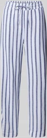 Freequent Straight Leg Stoffhose aus Viskose-Leinen-Mix Modell Lavisco in Marine, Gr&ouml;&szlig;e XL