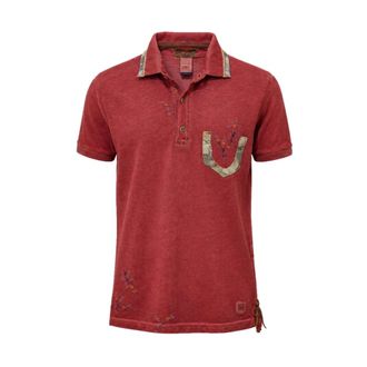Bob Bob, Polo Shirts, male, Red, Size: 2XL Washed Piqu&eacute; Polo