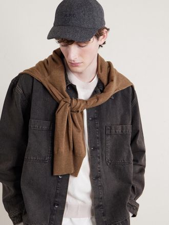 A.P.C. Charlie Logo-Embroidered Wool Baseball Cap