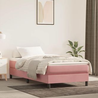 vidaXL Vidaxl - Colch&oacute;n De Muelles Ensacados Terciopelo Rosa 100x200x20 Cm