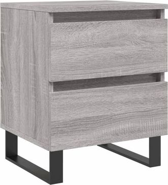 vidaXL Mesita De Noche Madera De Ingenier&iacute;a Gris Sonoma 40x35x50 Cm Vidaxl