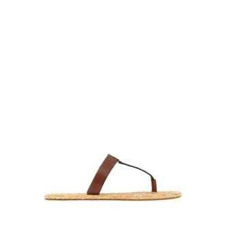 Saint Laurent Jota 05 San - female - Saint Laurent - Flip Flops - Brown - 5 1/2 UK - Shoes
