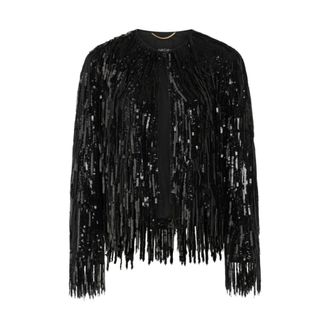 Marc Cain Sequin Jacket - Dames - Jassen - Zwart - Maat: XS Polyamide