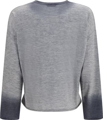 Mirror in the Sky Womens Indra T-Shirt Thunder & Charcoal Kashmir-Capra Hircus Knitwear Kashmir/capra Sweater