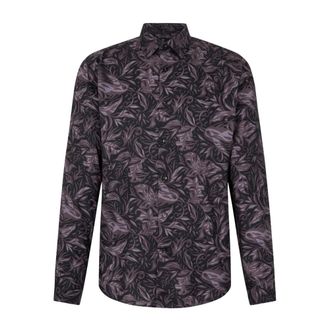 Joop Losvallend overhemd met plantmotiefprint - Heren - Casual Overhemden - Veelkleurig - L - Katoen - Overhemden