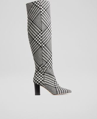 L.k. Bennett Womens Courtney Knee Boots, Black/White - Size UK 2